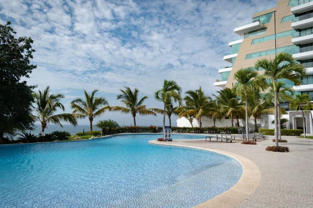 M3 Lujoso Y Comodo Departamento Con Playa 2 Piscinas Cancha De Tenis Jacuzzi Seguridad 24 Horas Manta Exterior photo